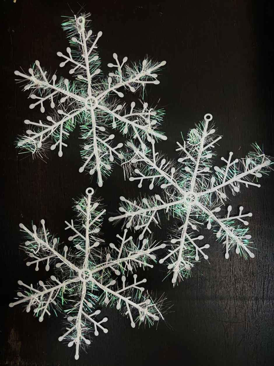 Christmas Snow Flakes For Tree Decoration | 15 cm | Gullak